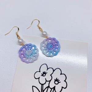 Yarn Plus Pearl Made Earrings set